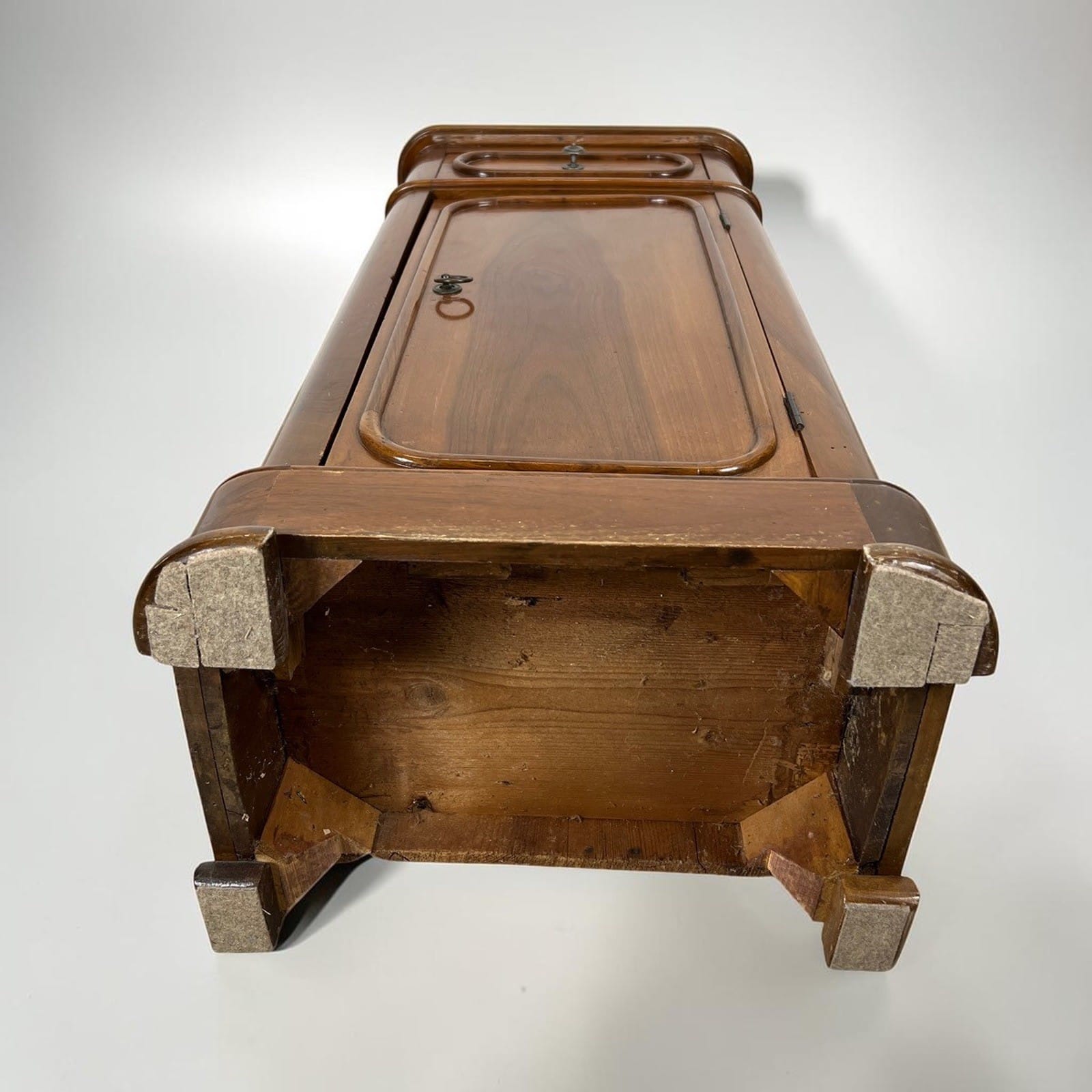 Comodino antico mobiletto Porta telefono in legno massello chiaro d'epoca 800 Categoria  Comodini