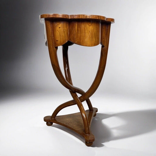 Comodino Antico Stile art deco mobile mobiletto vintage in legno di Noce Chiaro Categoria  Comodini