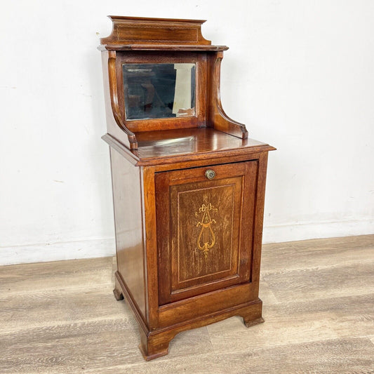 Comodino mobiletto Porta carbone antico in legno d'epoca inglese epoca 800 Categoria  Vari