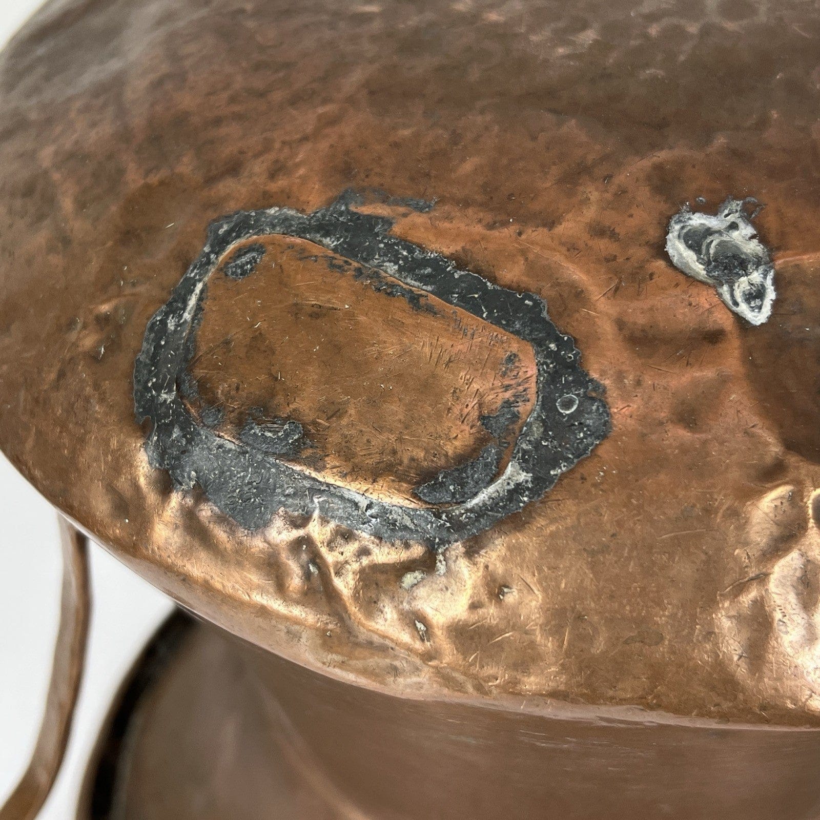 Conca antica in rame concone vecchia anfora d'epoca con manici vaso portafiori Categoria  altro