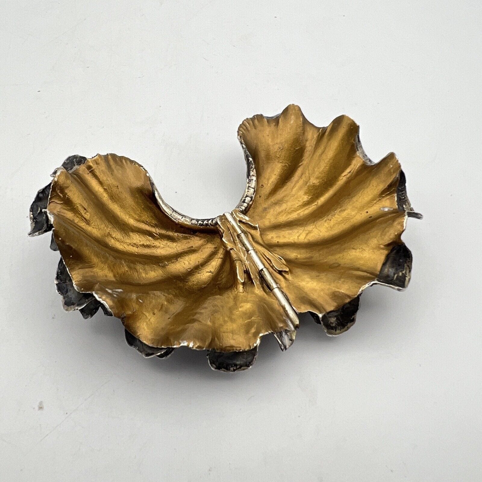 Conchiglia Microfusione in Argento 800 e Oro miniatura Vintage da collezione Categoria  Sheffield & Argento
