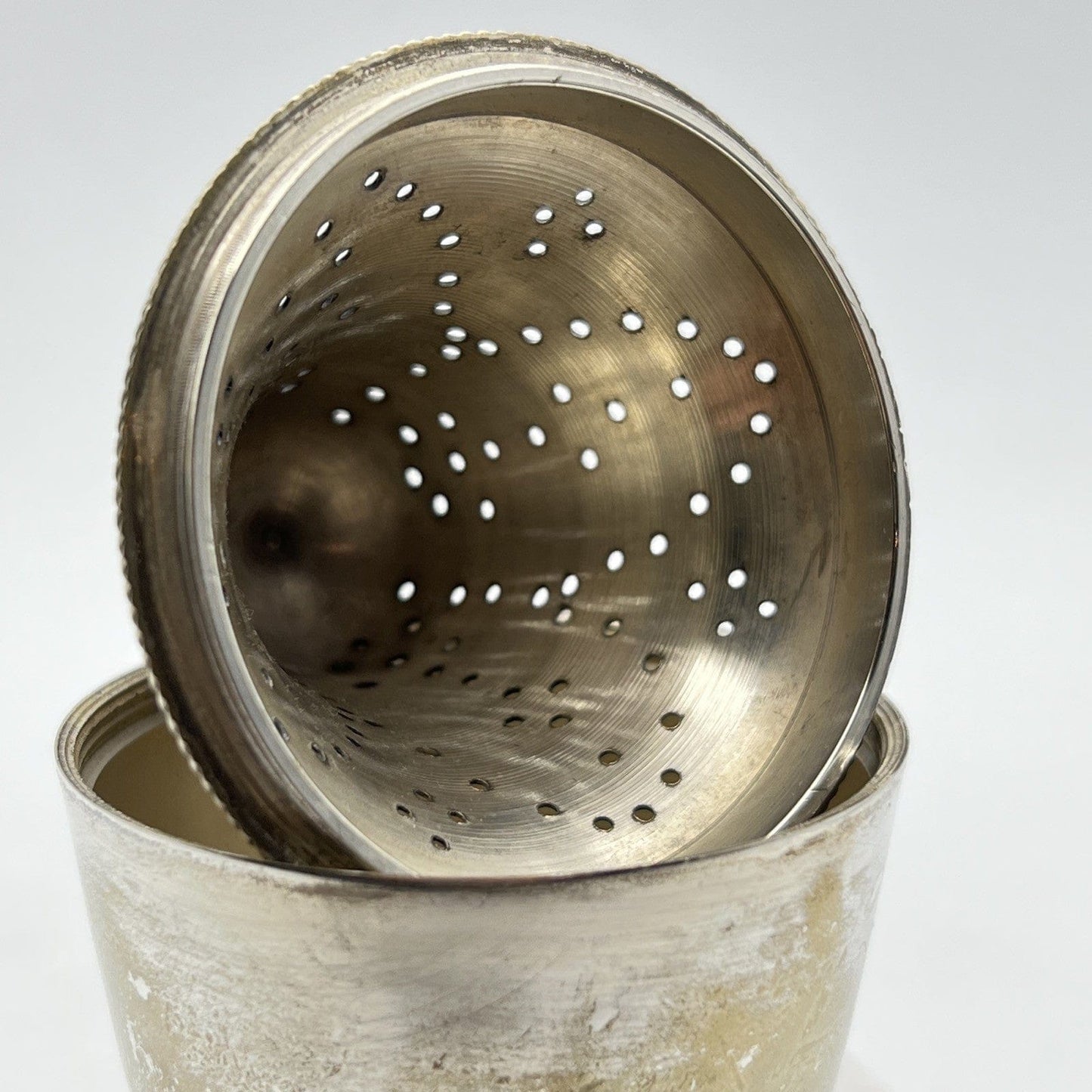 Contenitore spargi zucchero cacao da tavola in silver plated stile antico 900 Categoria  Sheffield & Argento