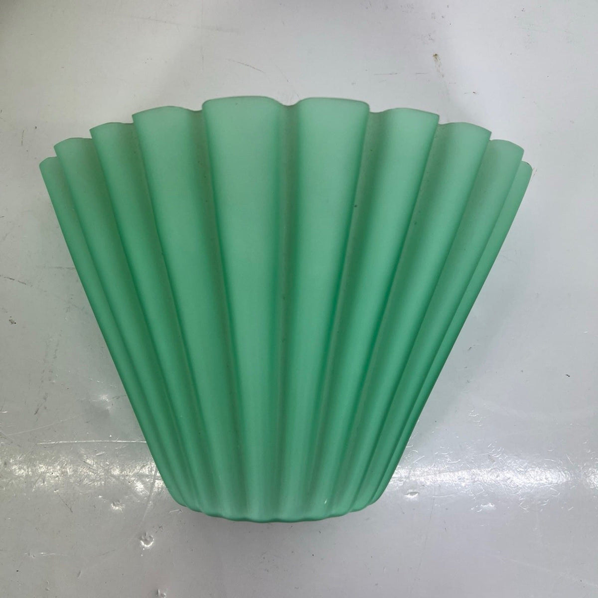 Coppia di applique lampada da muro in vetro verde di Murano Vintage Modernariato Categoria  Lampade Appliques