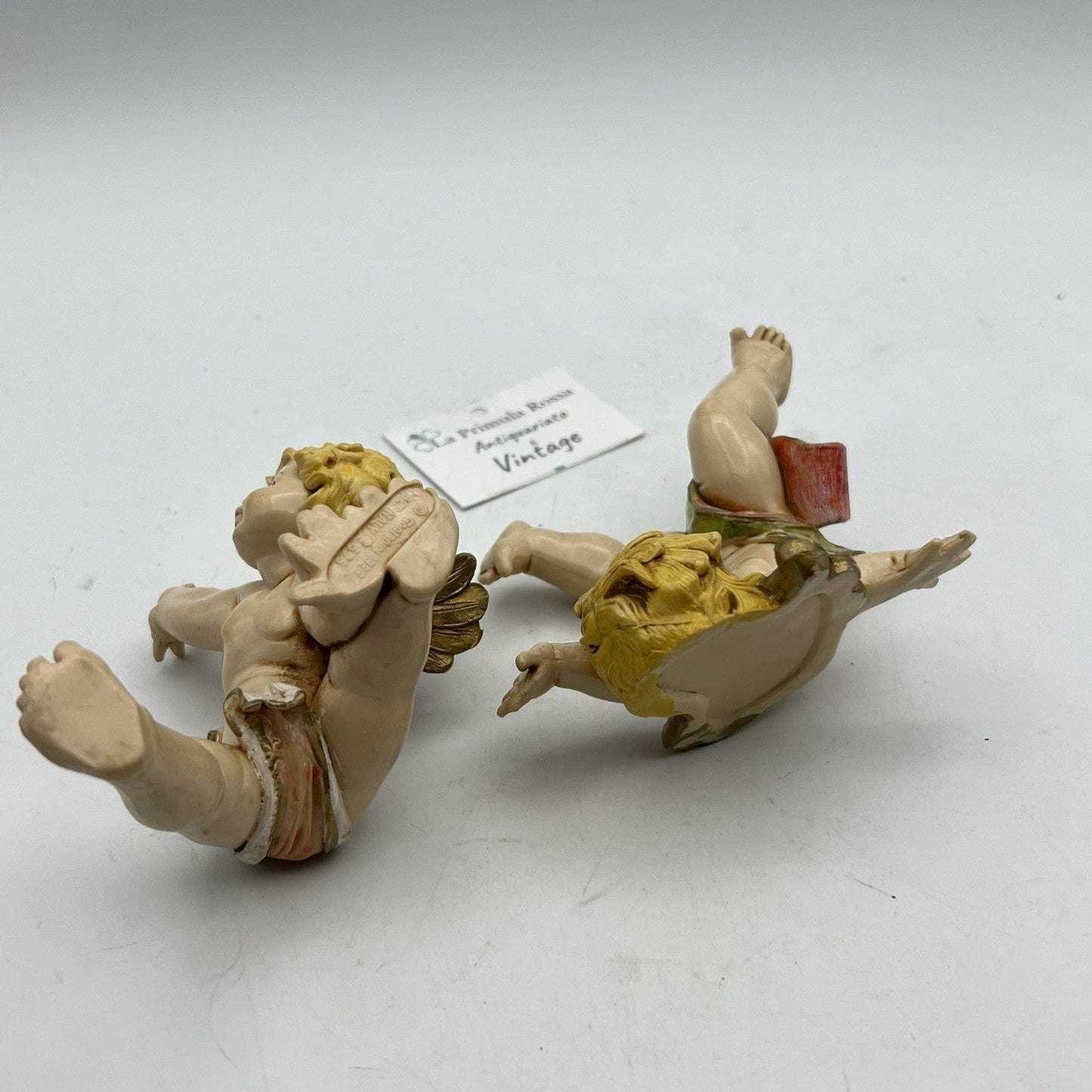 Coppia di Cherubini Angeli Sculture Fontanini 1988 Vintage Putti da collezione Categoria  Statuine