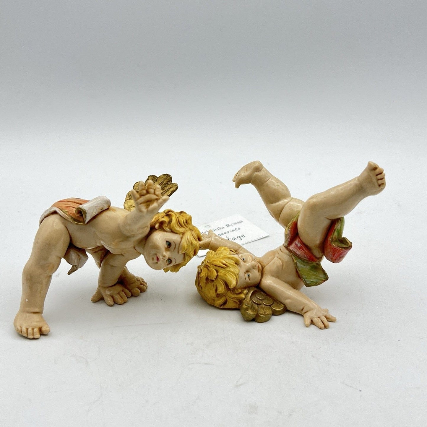 Coppia di Cherubini Angeli Sculture Fontanini 1988 Vintage Putti da collezione Categoria  Statuine