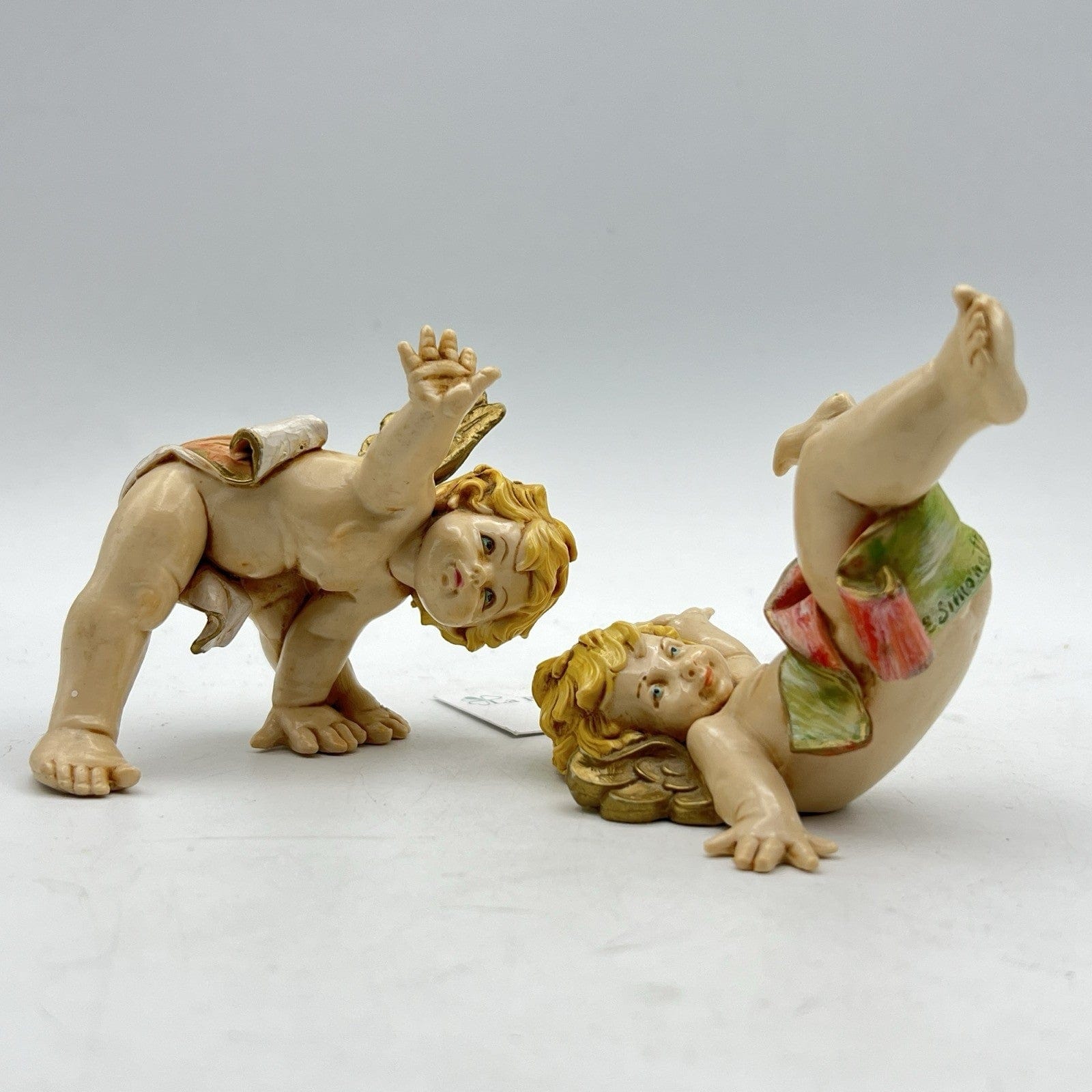 Coppia di Cherubini Angeli Sculture Fontanini 1988 Vintage Putti da collezione Categoria  Statuine