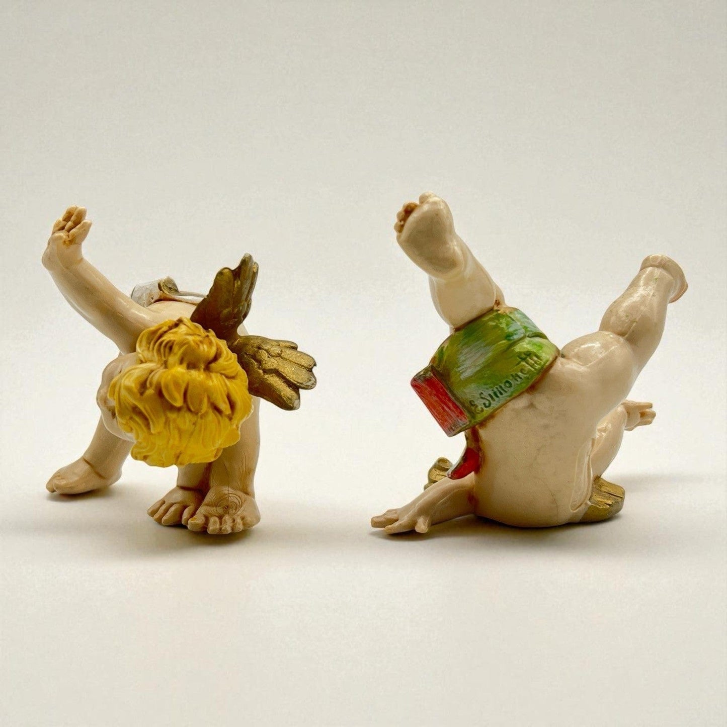 Coppia di Cherubini Angeli Sculture Fontanini 1988 Vintage Putti da collezione Categoria  Statuine