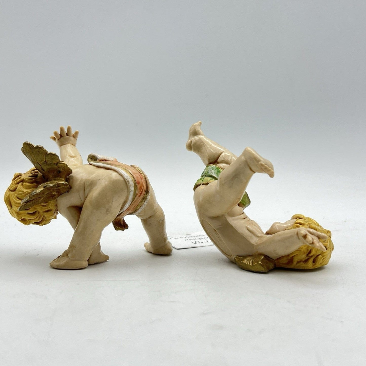 Coppia di Cherubini Angeli Sculture Fontanini 1988 Vintage Putti da collezione Categoria  Statuine