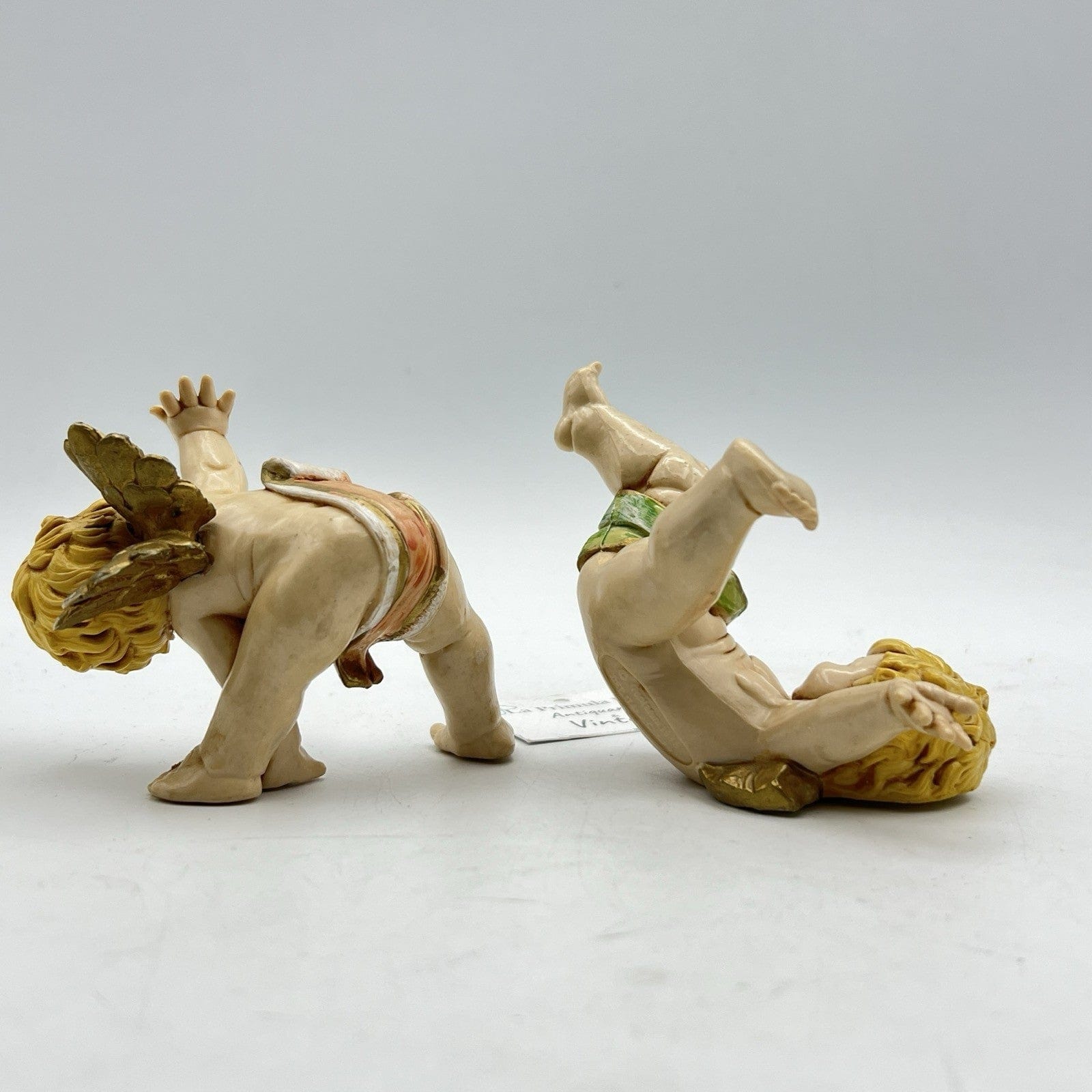 Coppia di Cherubini Angeli Sculture Fontanini 1988 Vintage Putti da collezione Categoria  Statuine