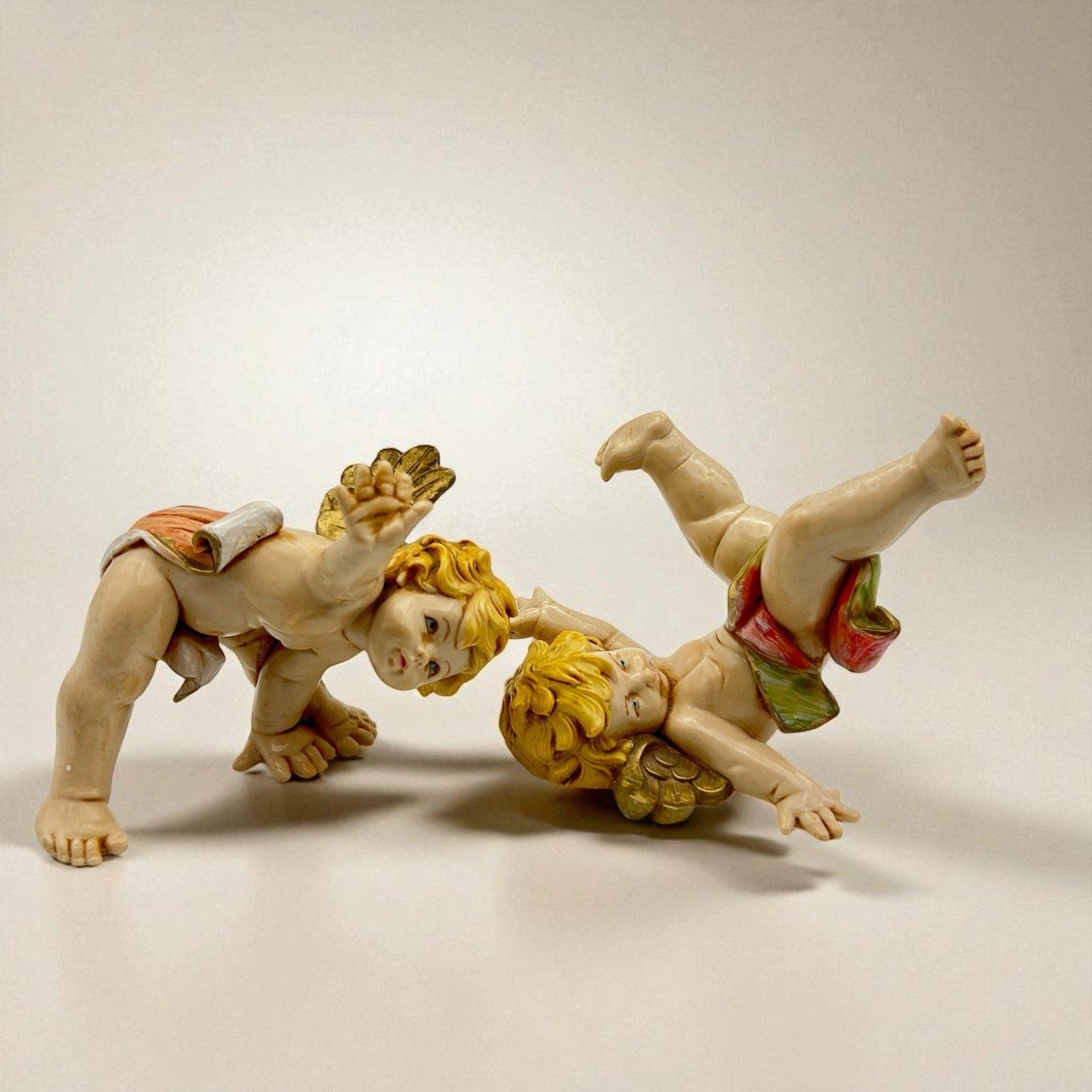 Coppia di Cherubini Angeli Sculture Fontanini 1988 Vintage Putti da collezione Categoria  Statuine