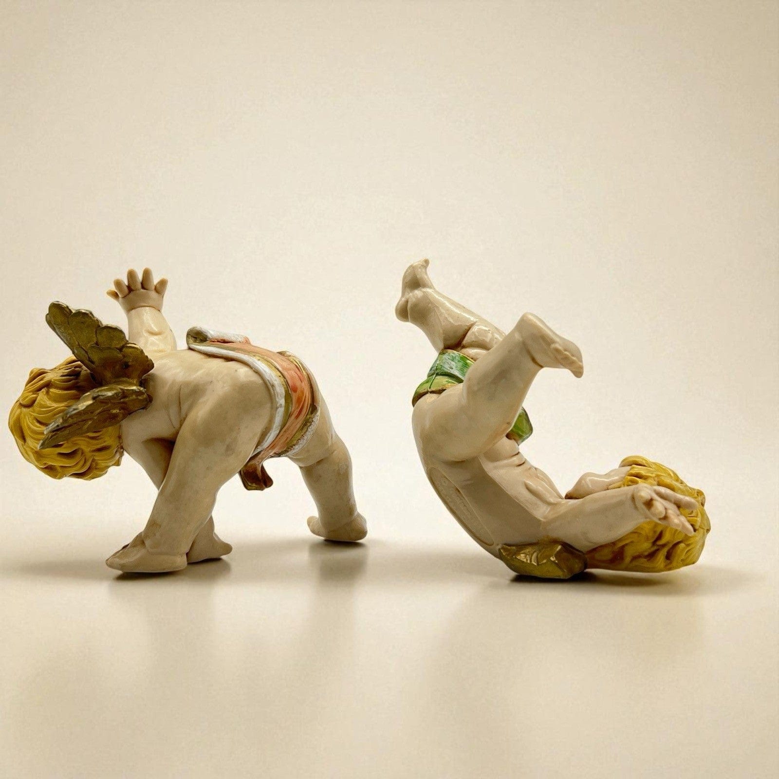 Coppia di Cherubini Angeli Sculture Fontanini 1988 Vintage Putti da collezione Categoria  Statuine