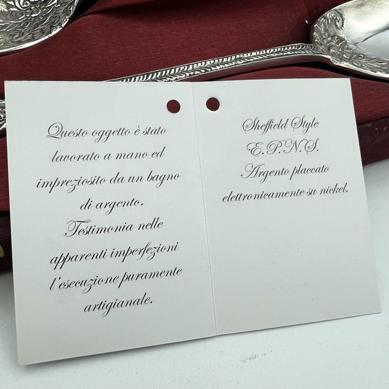 Coppia di Posate per servire stile antico in  sheffield silver plated inglese Categoria  Sheffield & Argento