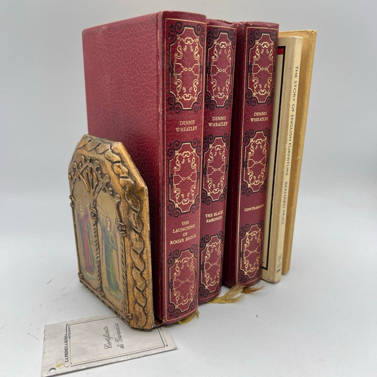 Coppia di reggilibri antichi fermalibri vintage reggi libri antico fiorentino Categoria  Accessori scrivania e ufficio