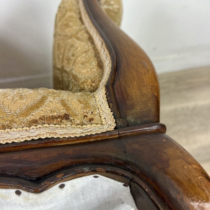Coppia poltroncine a pozzetto sedia antica poltrona in di legno epoca 900 Categoria  Sedie