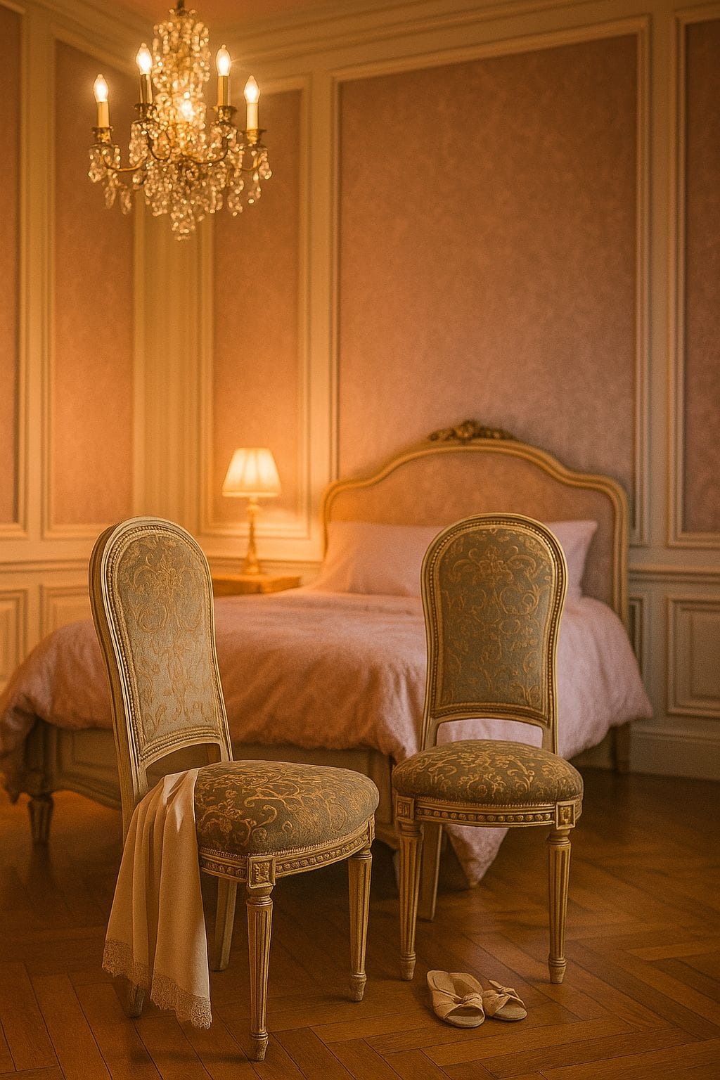 Coppia Sedie antiche in legno stile veneziano ingresso sediolina beige da camera Categoria  Sedie