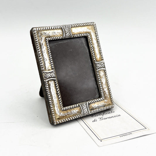 Cornice portafoto in argento laminato 925  stile antico Portaritratto anni '70 Categoria  Sheffield & Argento