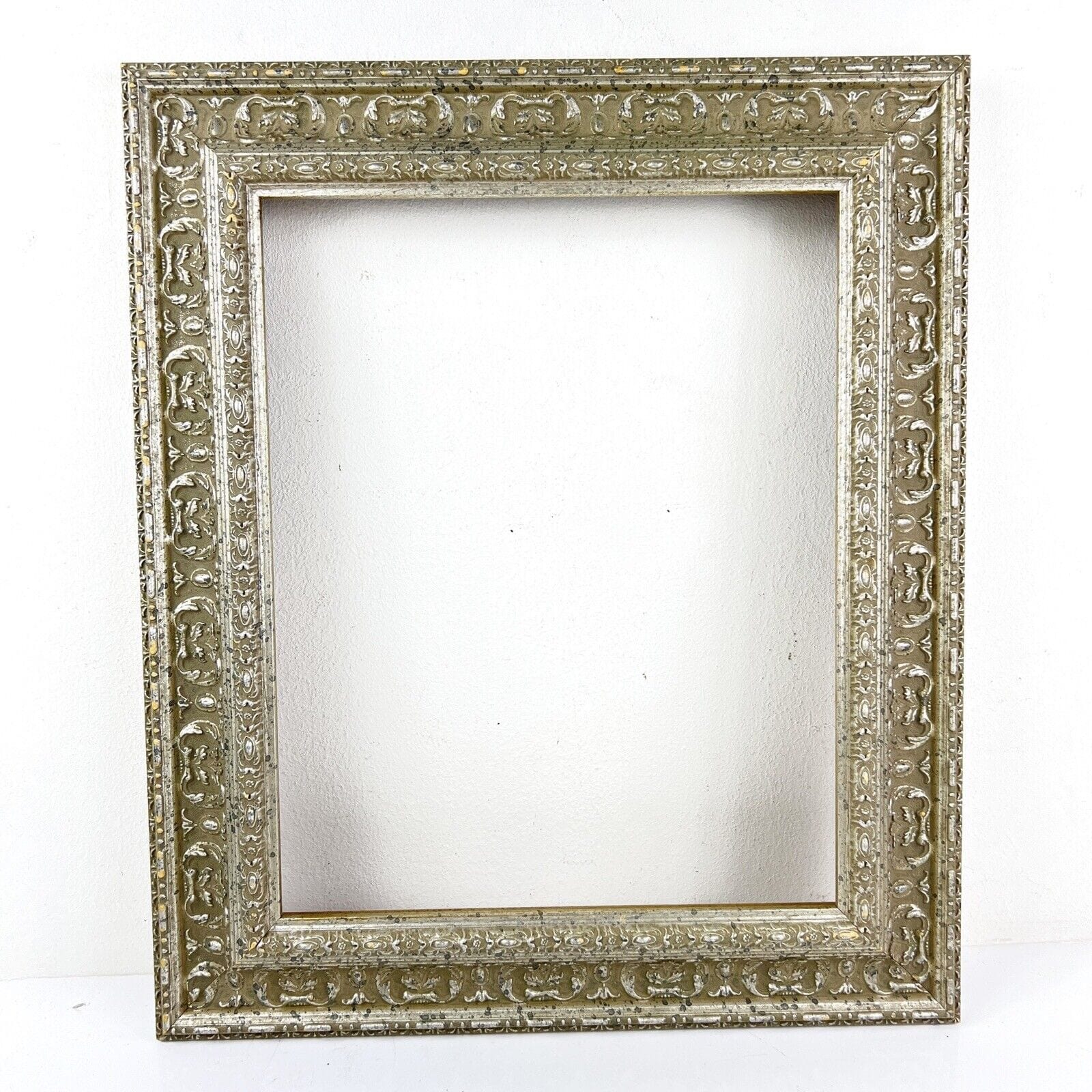 Cornice stile antico barocco in legno argentato argento rettangolare Vintage Categoria  Specchi e Cornici