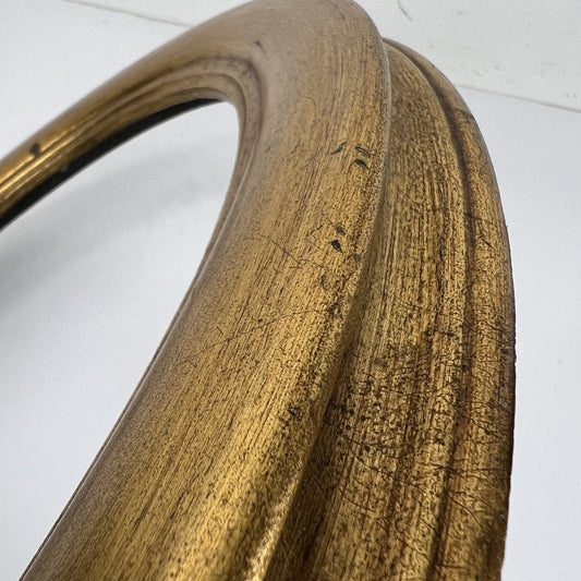 Cornice vuota ovale dorata stile antico a foglia oro per opera d'arte vintage Categoria  Specchi e Cornici
