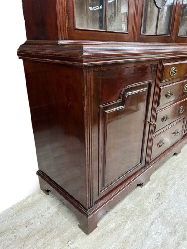 Credenza Antica mobile libreria grande Vetrina d'epoca 800 inglese legno mogano Categoria  Servante - Servantini