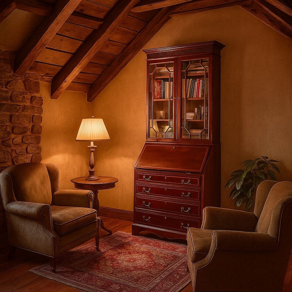 Credenza antica mobile libreria vetrina d'epoca in stile inglese 800 Trumeau Categoria  Vetrine