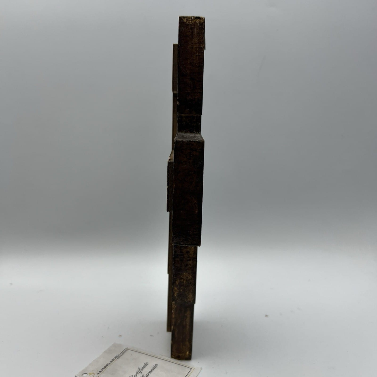 Crocifisso stile antico Icona Croce religiosa sacra in legno dorato Assisi Categoria  Oggetti sacri - rosari