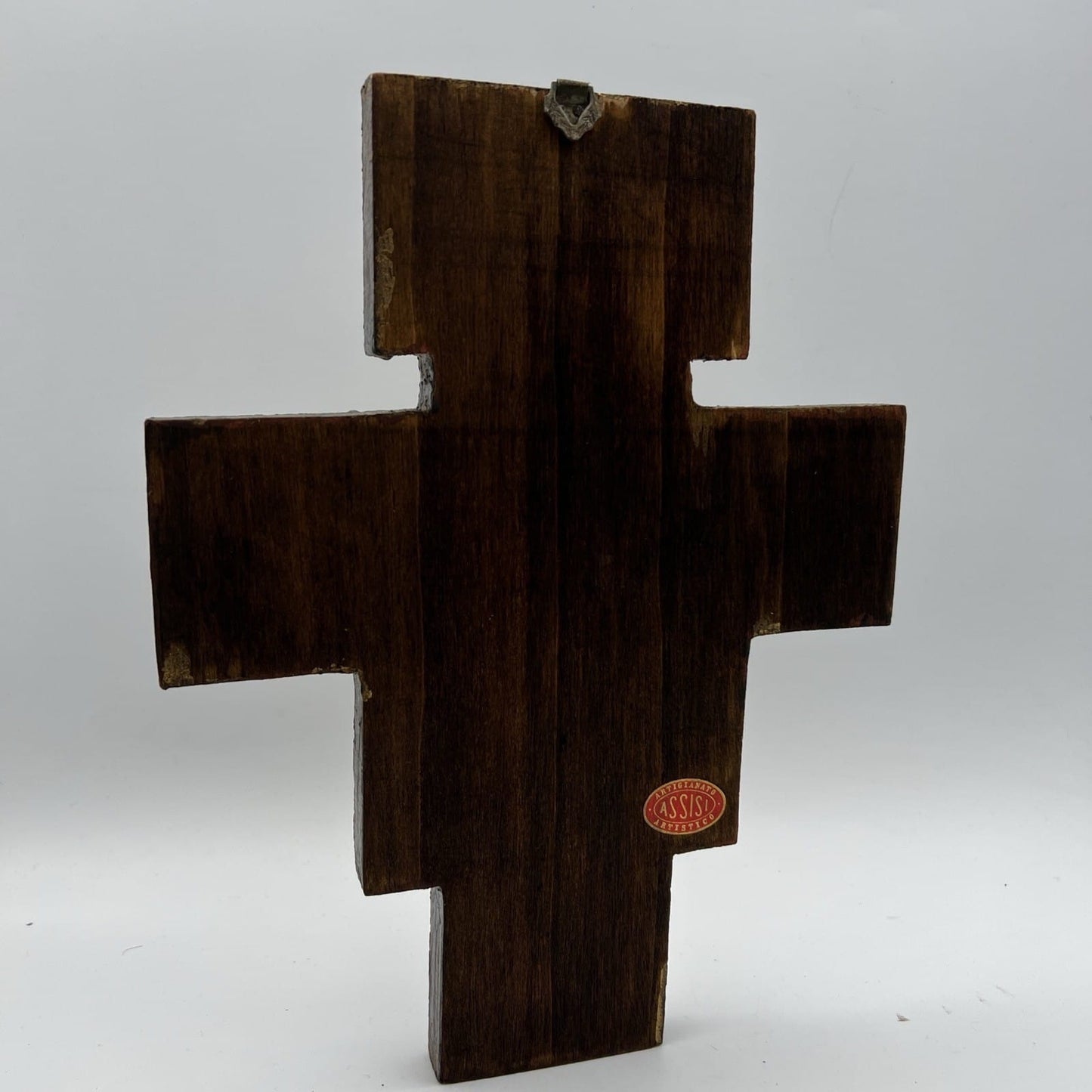 Crocifisso stile antico Icona Croce religiosa sacra in legno dorato Assisi Categoria  Oggetti sacri - rosari