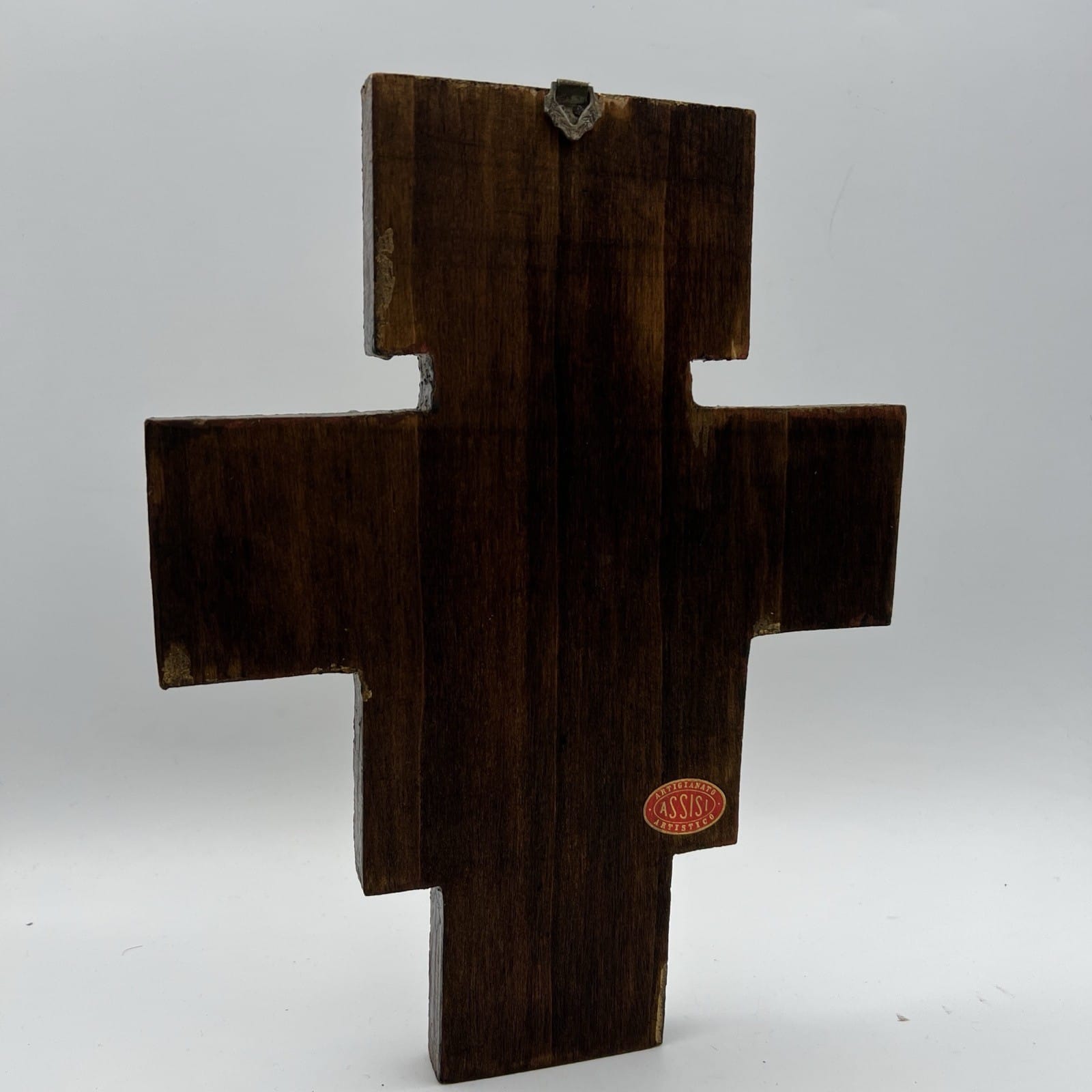 Crocifisso stile antico Icona Croce religiosa sacra in legno dorato Assisi Categoria  Oggetti sacri - rosari
