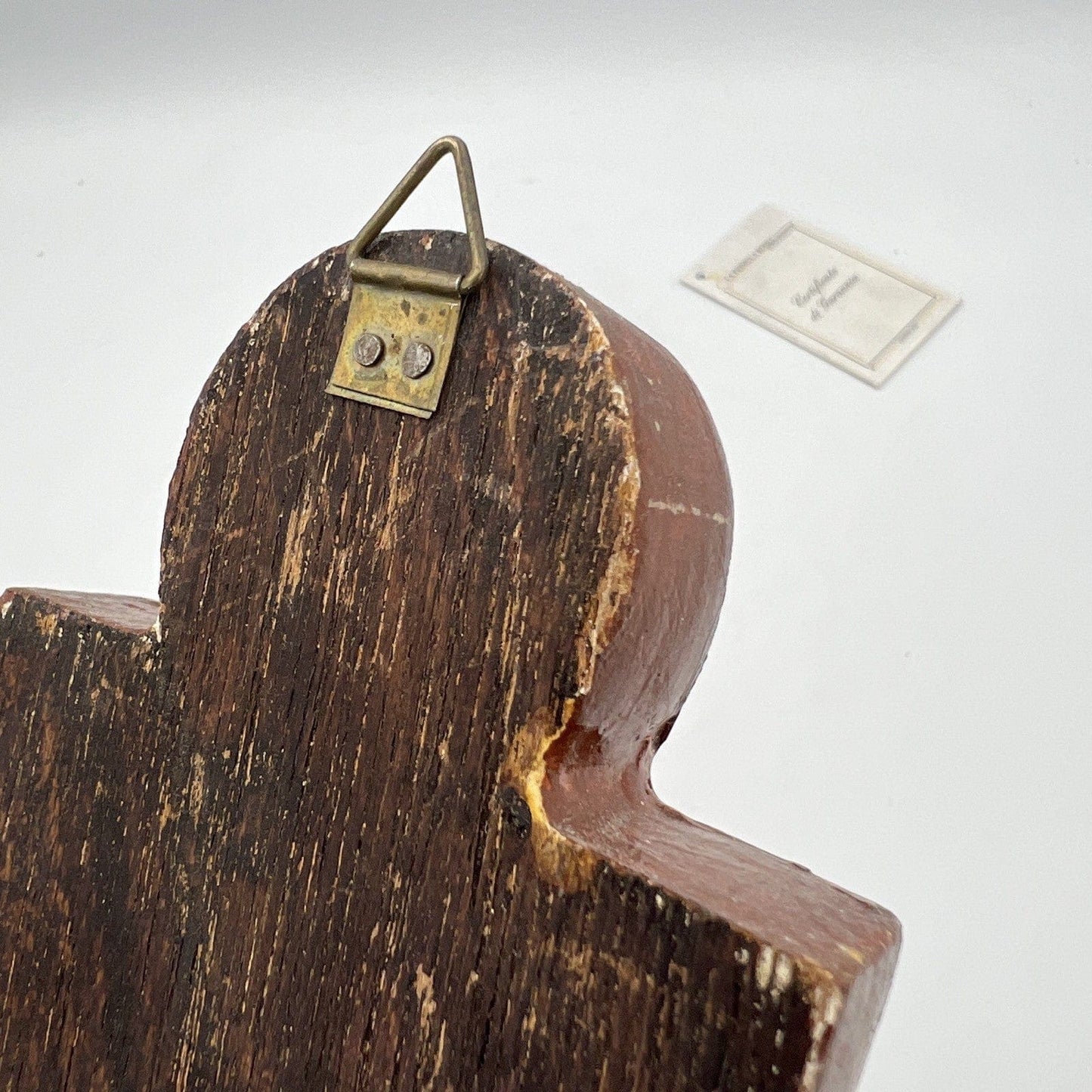 Crocifisso stile antico Icona Croce religiosa sacra in legno dorato da parete Categoria  Oggetti sacri - rosari