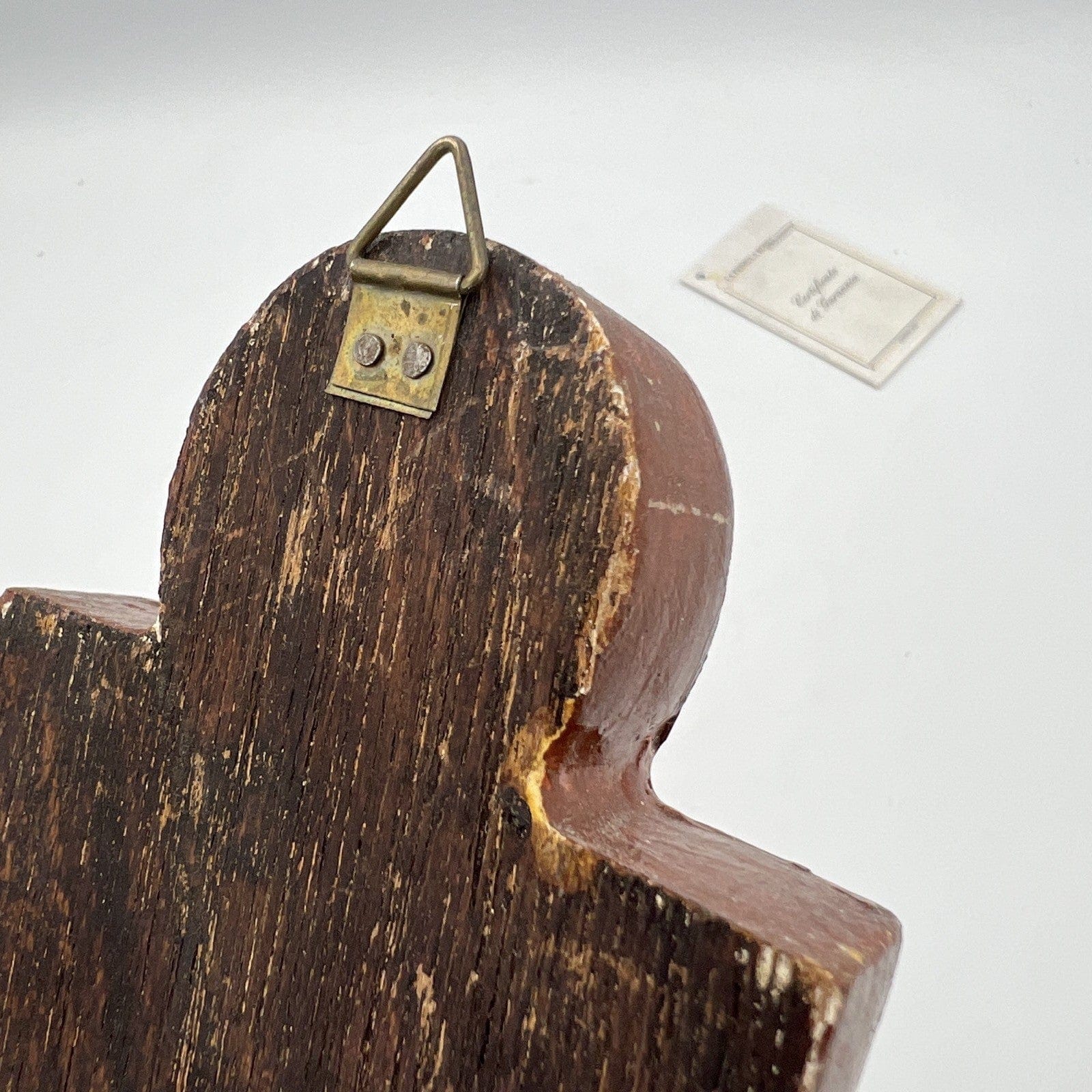 Crocifisso stile antico Icona Croce religiosa sacra in legno dorato da parete Categoria  Oggetti sacri - rosari