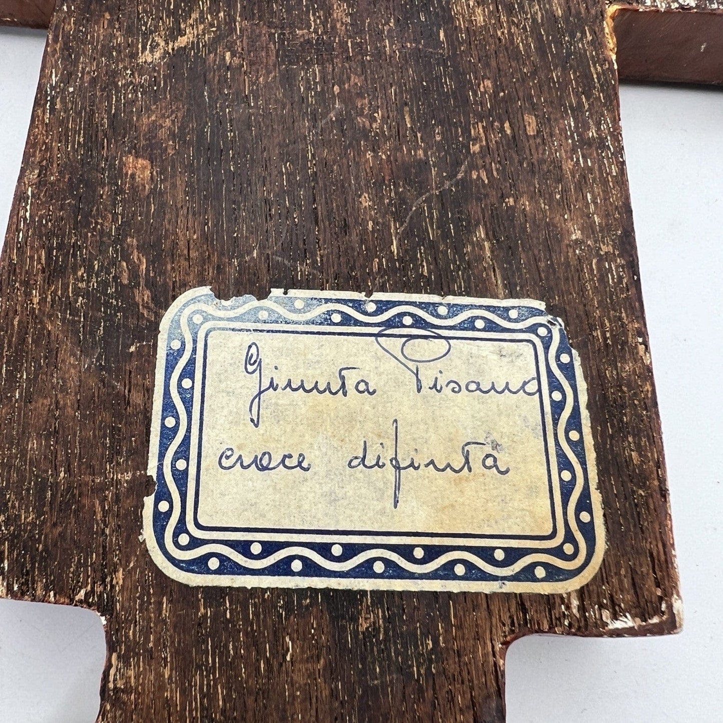 Crocifisso stile antico Icona Croce religiosa sacra in legno dorato da parete Categoria  Oggetti sacri - rosari