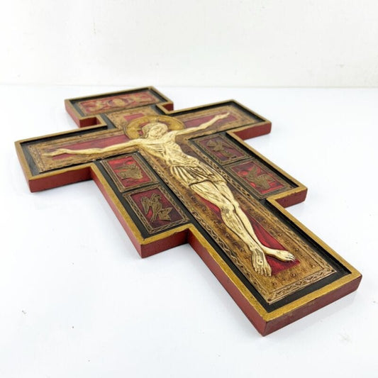 Crocifisso stile antico Icona in legno Rame e Argento crocefisso da parete Gesù Categoria  Oggetti sacri - rosari