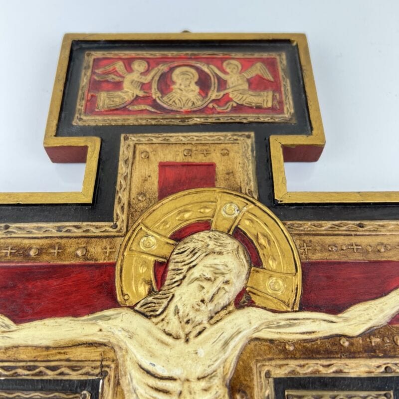 Crocifisso stile antico Icona in legno Rame e Argento crocefisso da parete Gesù Categoria  Oggetti sacri - rosari