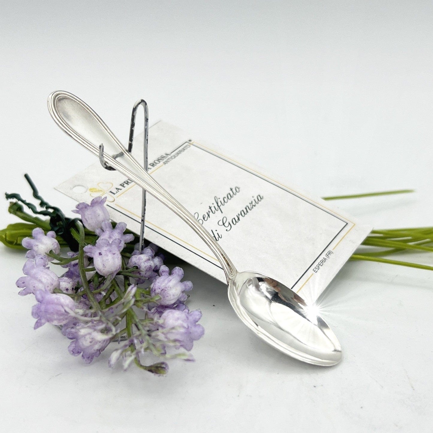 Cucchiaino antico in Argento massiccio 800 per caffè anni 70 cucchiaio posata Categoria  Sheffield & Argento