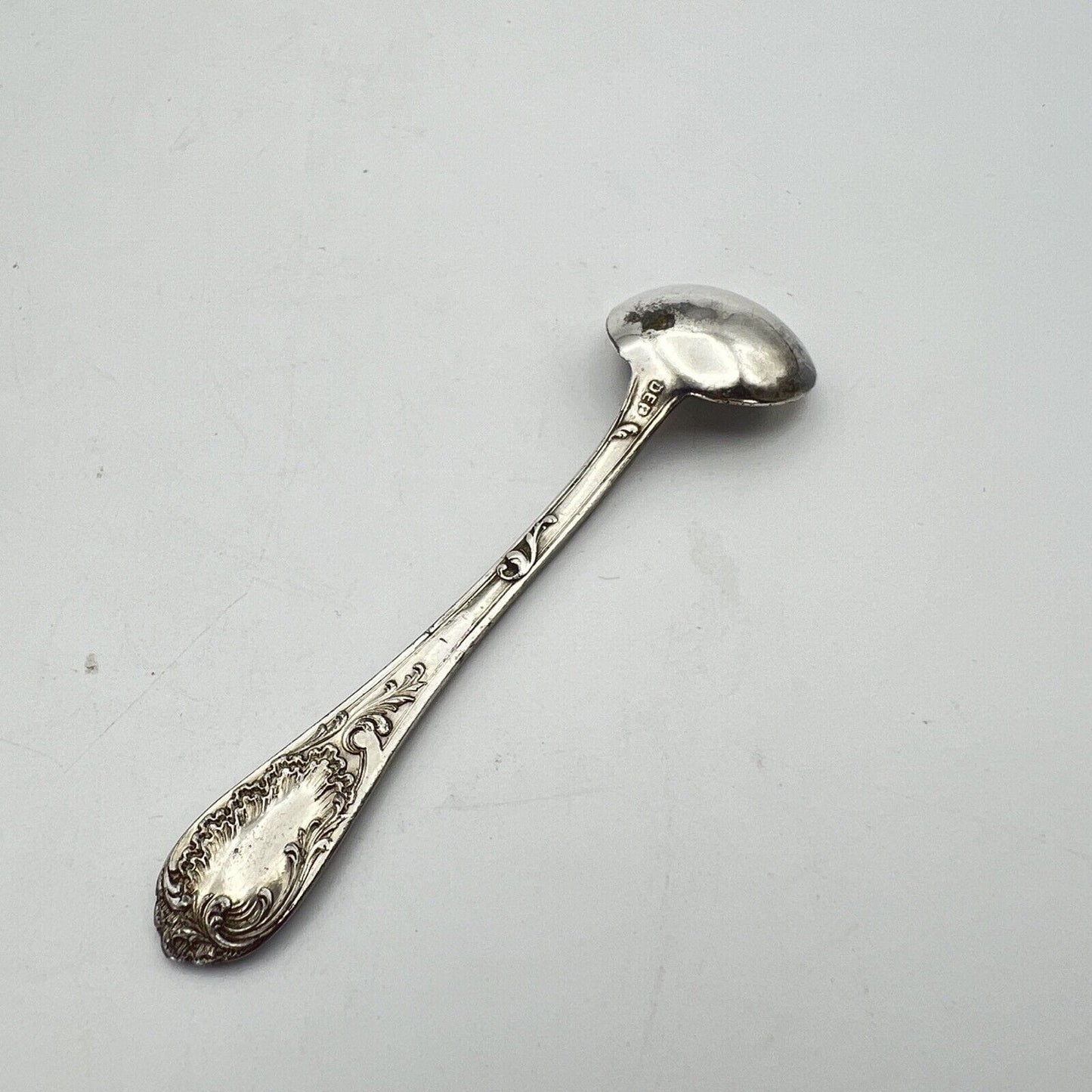 Cucchiaino antico in argento silver plated per mustarda spezie sale epoca 900 Categoria  Sheffield & Argento