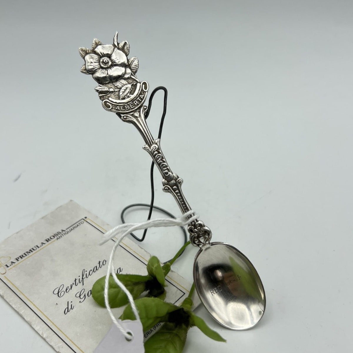 Cucchiaino in argento placcato vintage Souvenir del Canada Red Deer Alberta Categoria  Sheffield & Argento