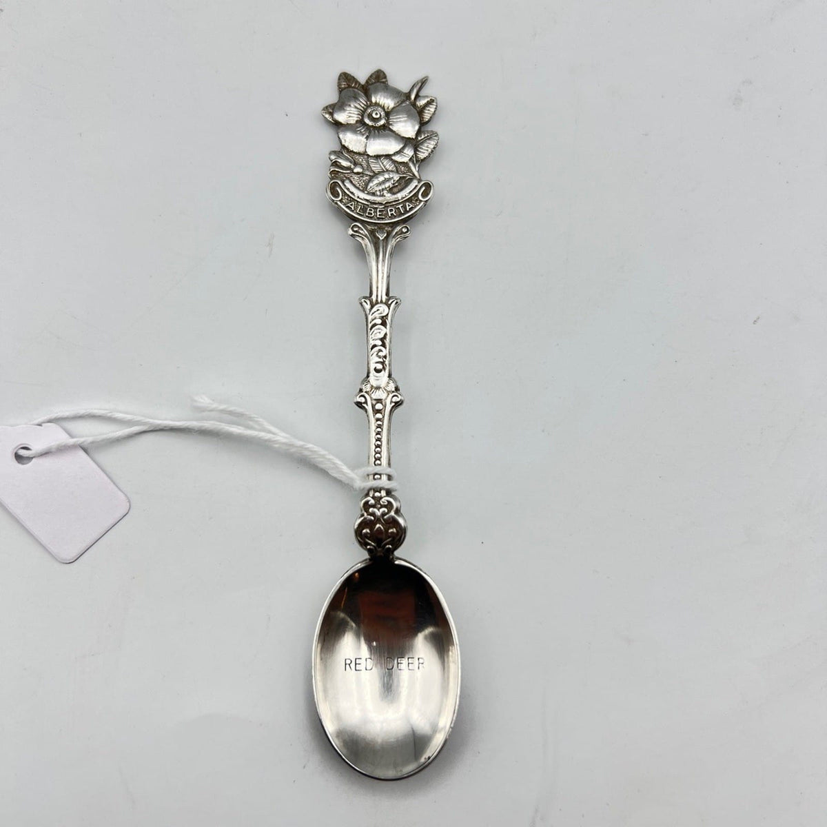 Cucchiaino in argento placcato vintage Souvenir del Canada Red Deer Alberta Categoria  Sheffield & Argento