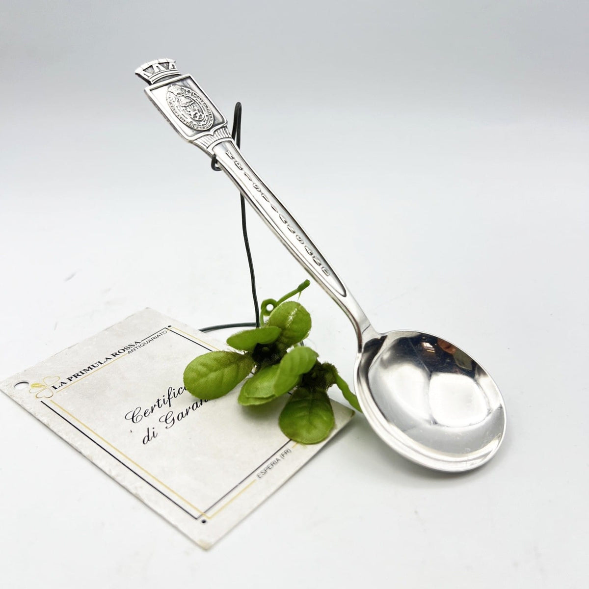 Cucchiaino in argento placcato vintage Souvenir Kristiansand Novergia stemma Categoria  Sheffield & Argento