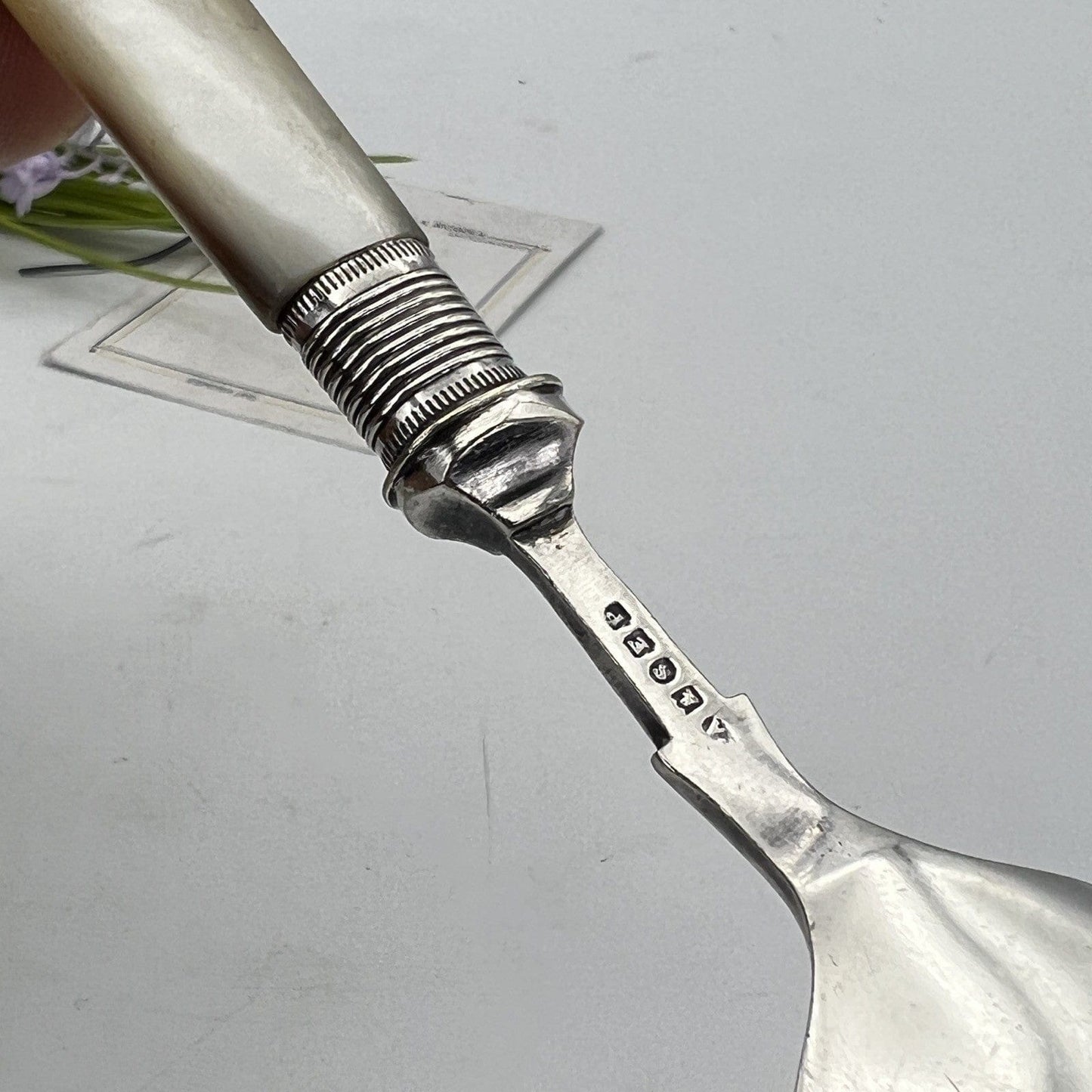 Cucchiaino in argento sheffield antico 900 silver plate posata inglese da tavola Categoria  Sheffield & Argento