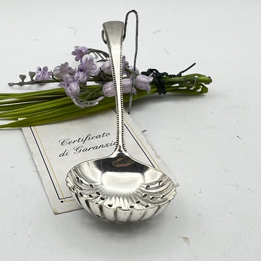 Cucchiaio in argento sheffield antico silver plate colino da zucchero epoca 900 Categoria  Sheffield & Argento