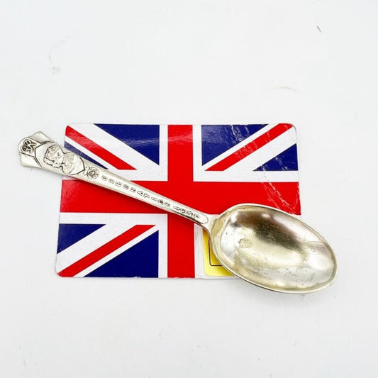 Cuchiaino da the in Argento silver plated Souvenir inglese Re Giorgio VI 1937 Categoria  Arte e antiquariato:Argento:Oggetti da tavola e cucina:Posate