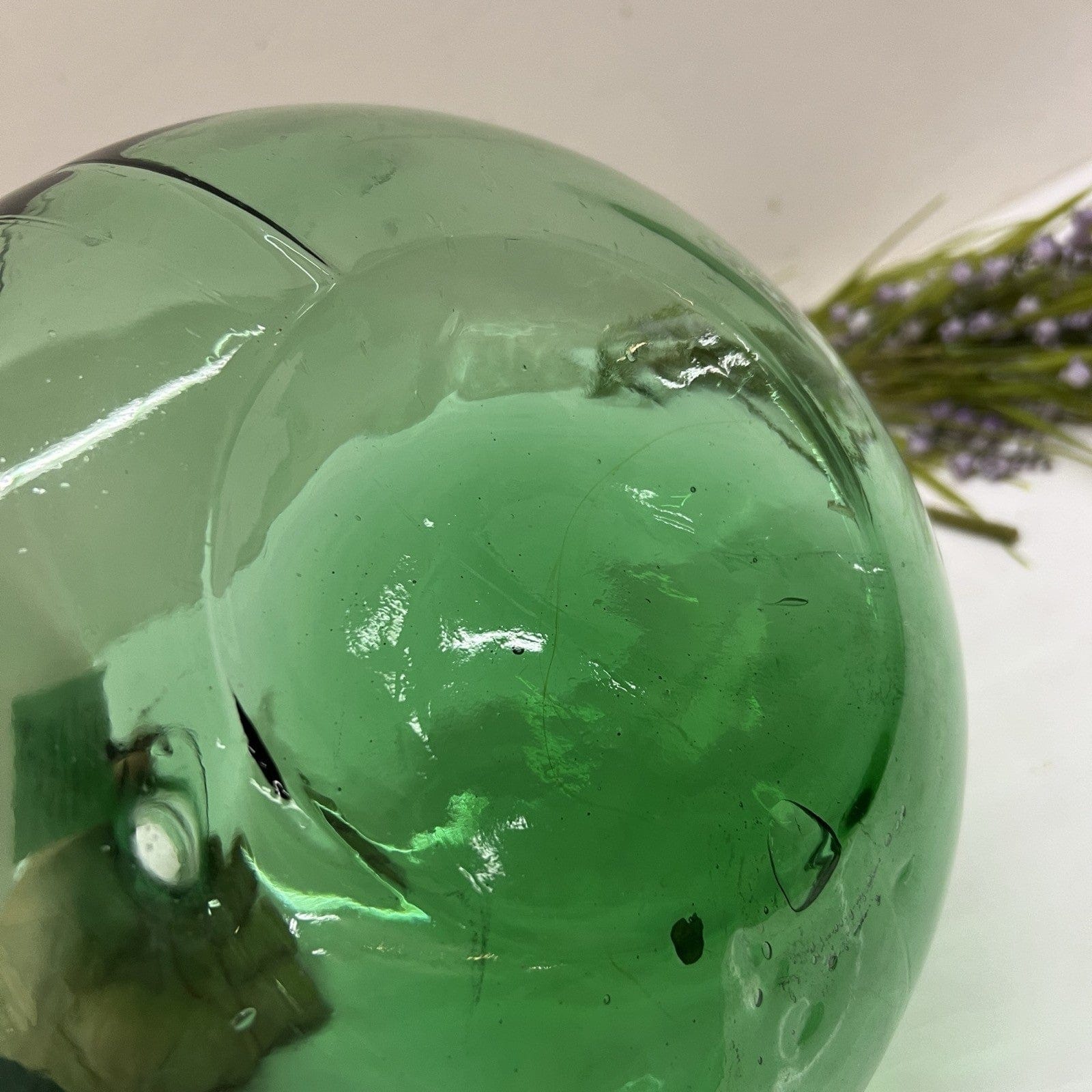 Damigiana in vetro antica da 10 Litri vecchio boccione verde per vino giardino Categoria  Vetri e Cristalli