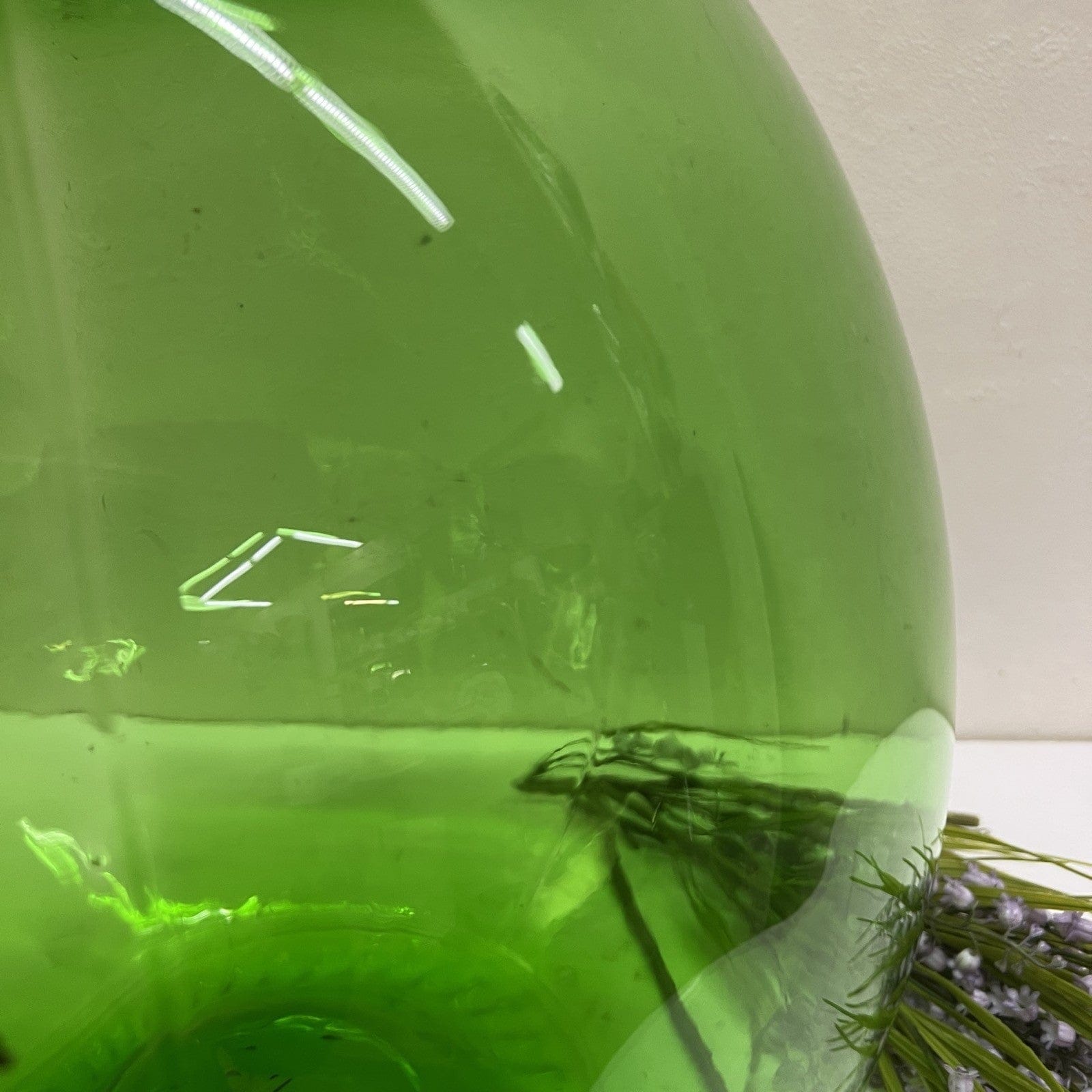 Damigiana in vetro antica da 40 Litri vecchio boccione verde per vino giardino Categoria  Vetri e Cristalli