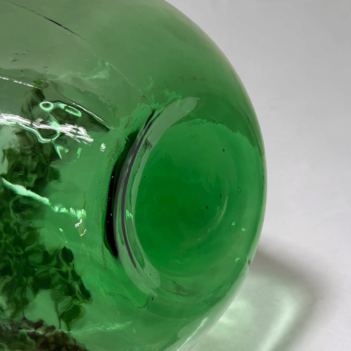 Damigiana in vetro antica da 40 Litri vecchio boccione verde per vino giardino Categoria  Vetri e Cristalli