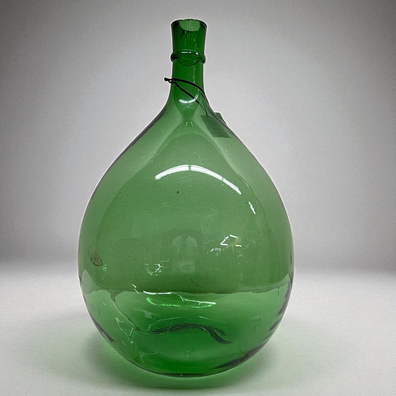 Damigiana in vetro da 34 litri antica vecchio boccione verde per vino giardino Categoria  Vetri e Cristalli