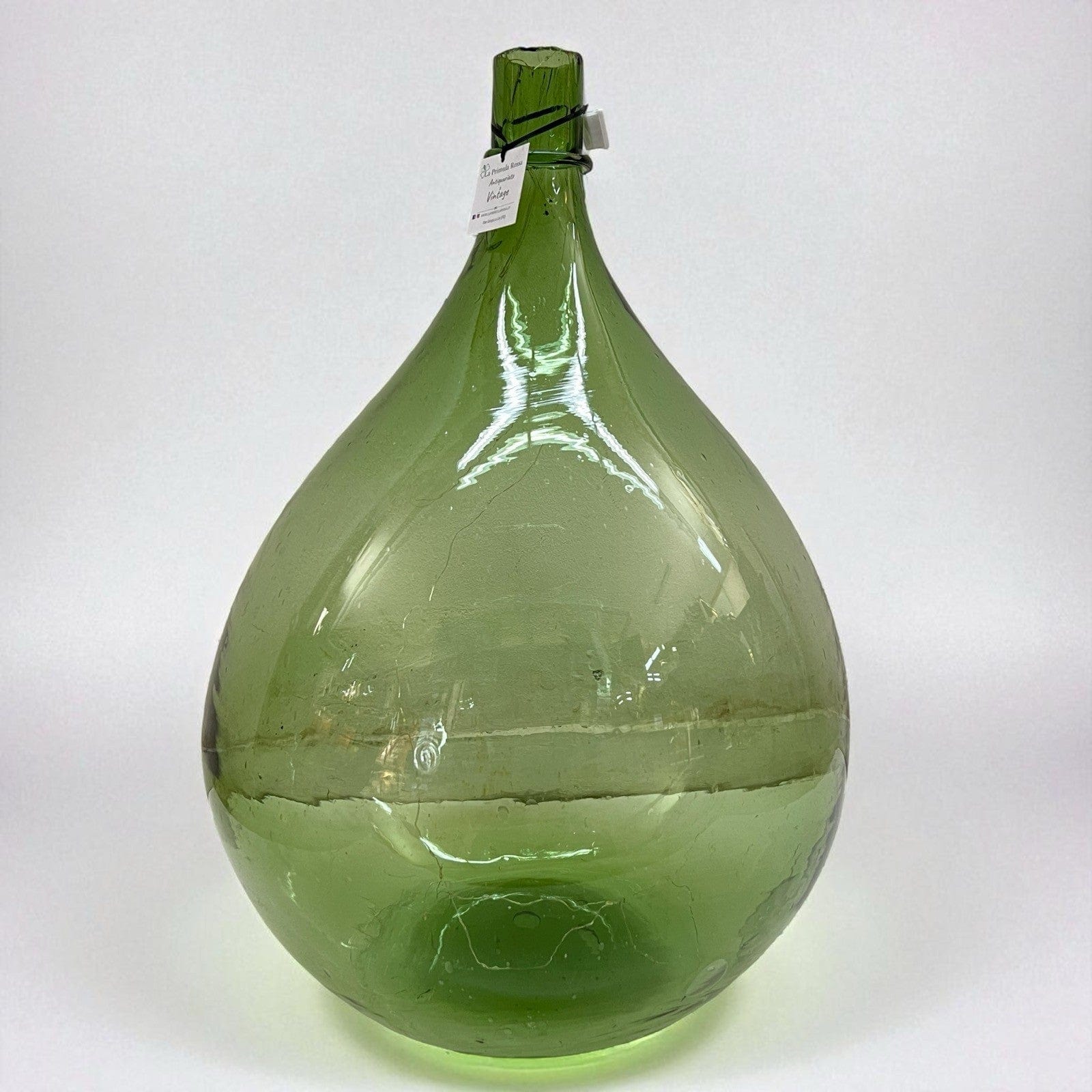 Damigiana in vetro da 54 litri antica vecchio boccione verde con luci giardino Categoria  Vetri e Cristalli