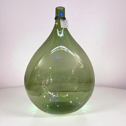Damigiana in vetro da 54 litri antica vecchio boccione verde con luci giardino Categoria  Vetri e Cristalli