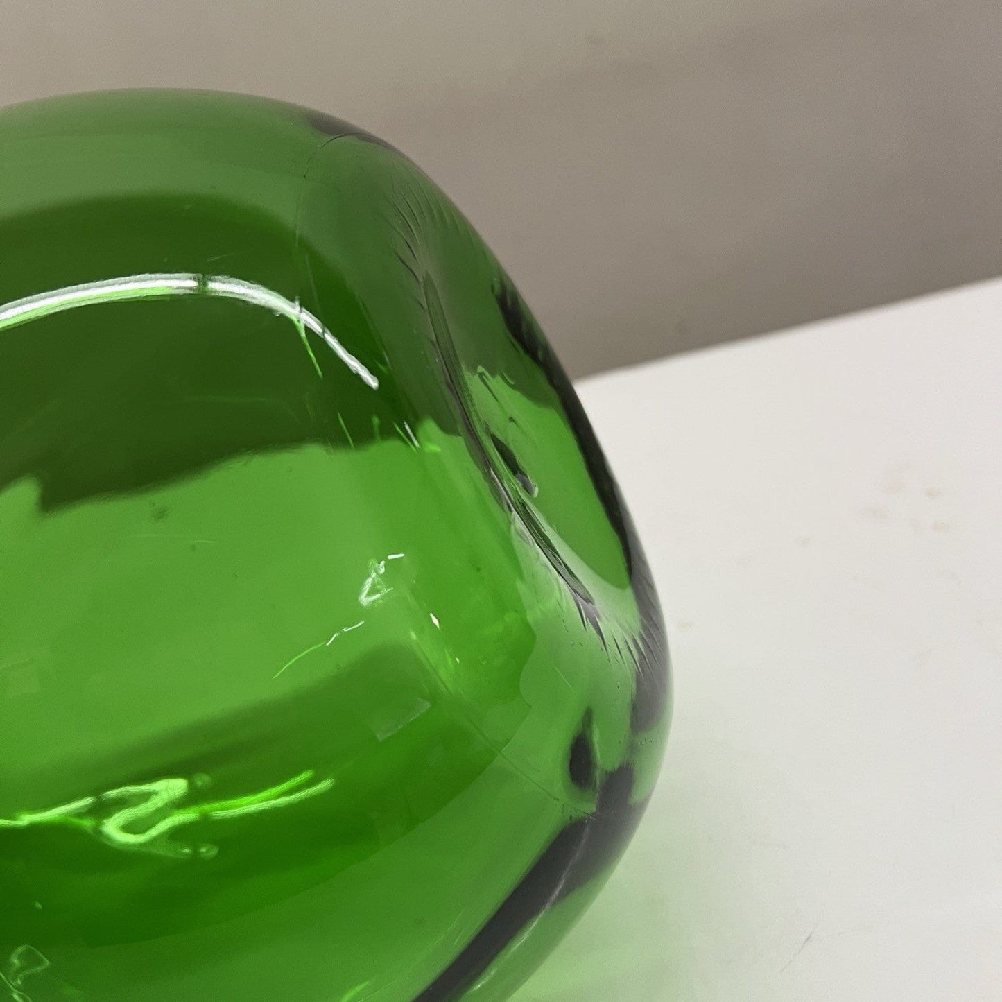 Damigiana in vetro verde bocca larga vecchio boccione Bottiglione Vintage Categoria  Vetri e Cristalli