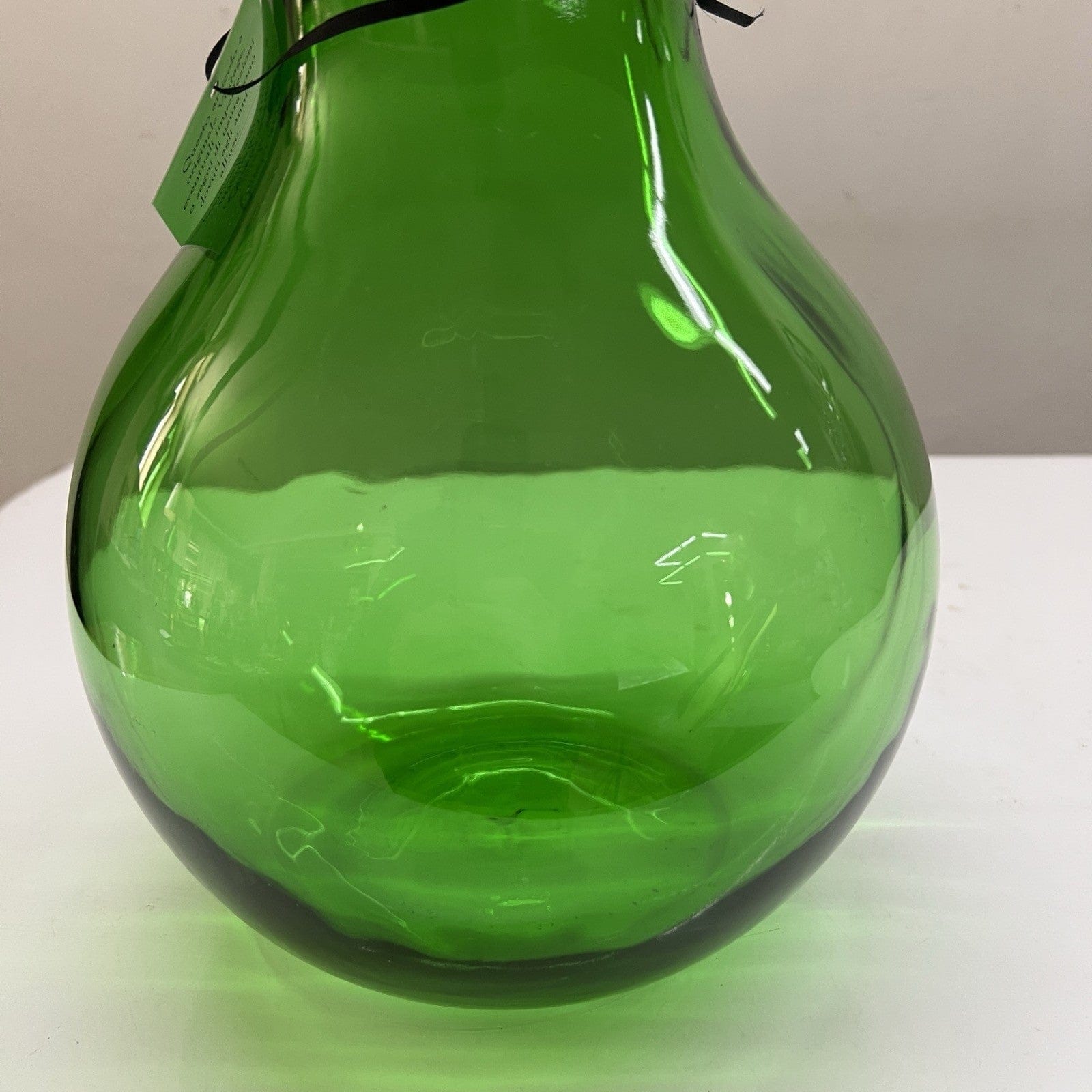 Damigiana in vetro verde bocca larga vecchio boccione Bottiglione Vintage Categoria  Vetri e Cristalli