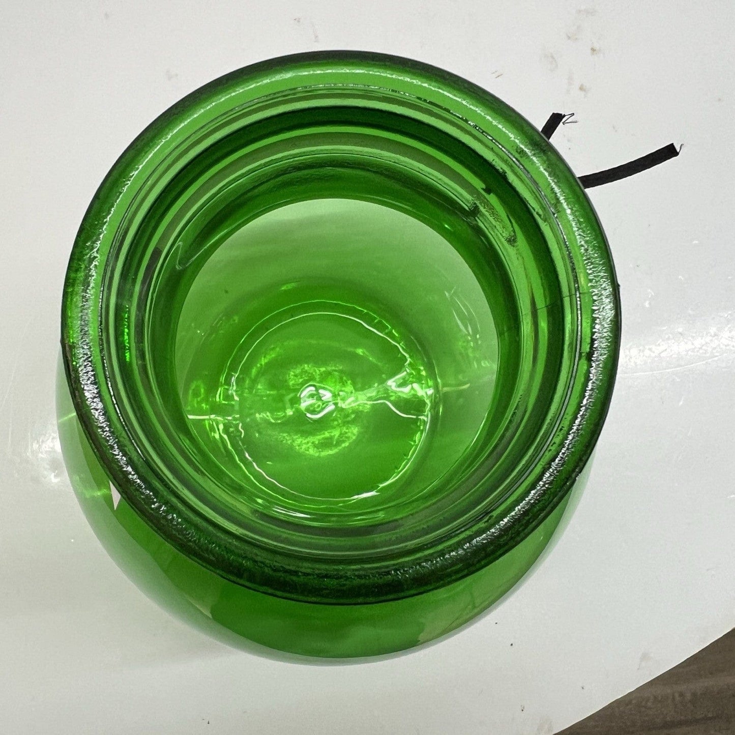 Damigiana in vetro verde bocca larga vecchio boccione Bottiglione Vintage Categoria  Vetri e Cristalli