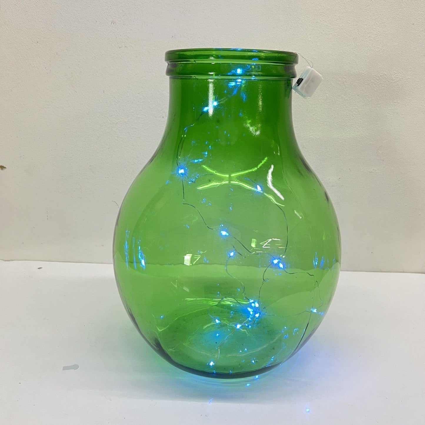 Damigiana in vetro verde bocca larga vecchio boccione Bottiglione Vintage Luci Categoria  Vetri e Cristalli